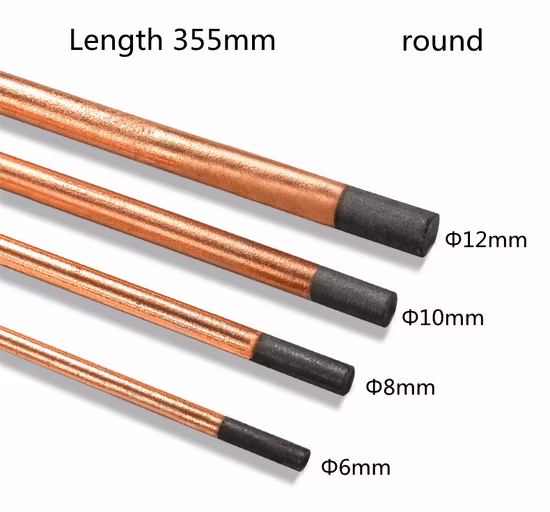 Graphite Carbon Rod Copper Plated Electrodes